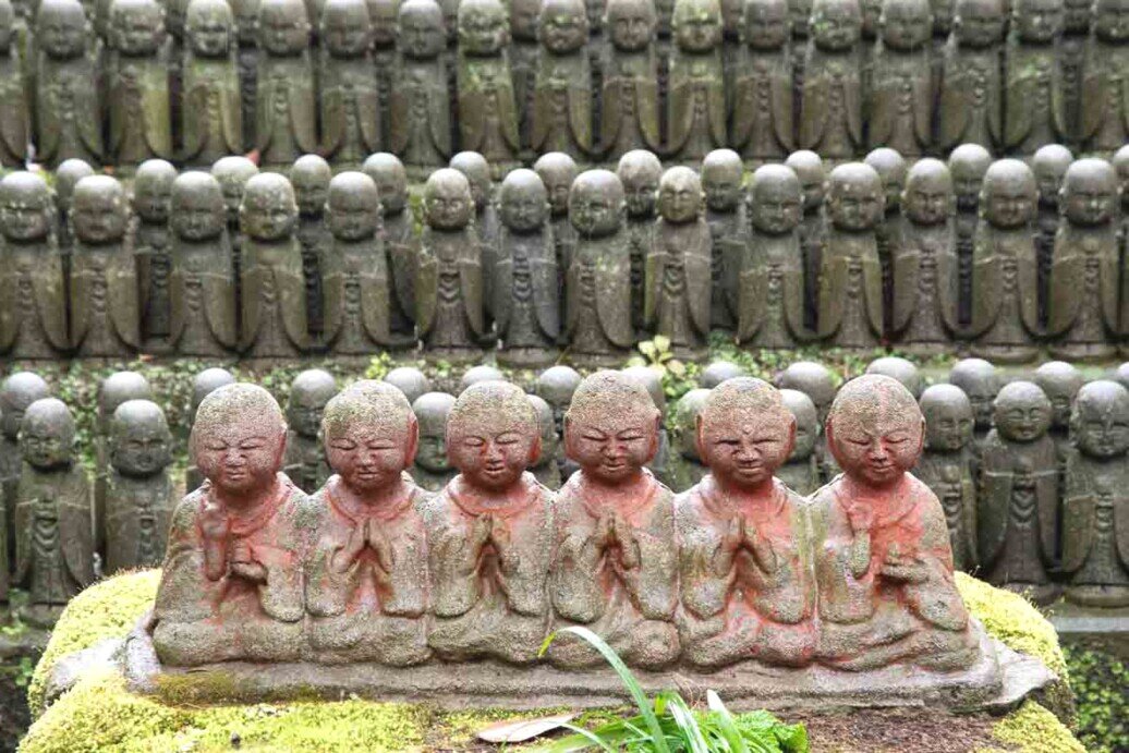 Statue di jizo nel tempio di Tempio di Hase-dera.